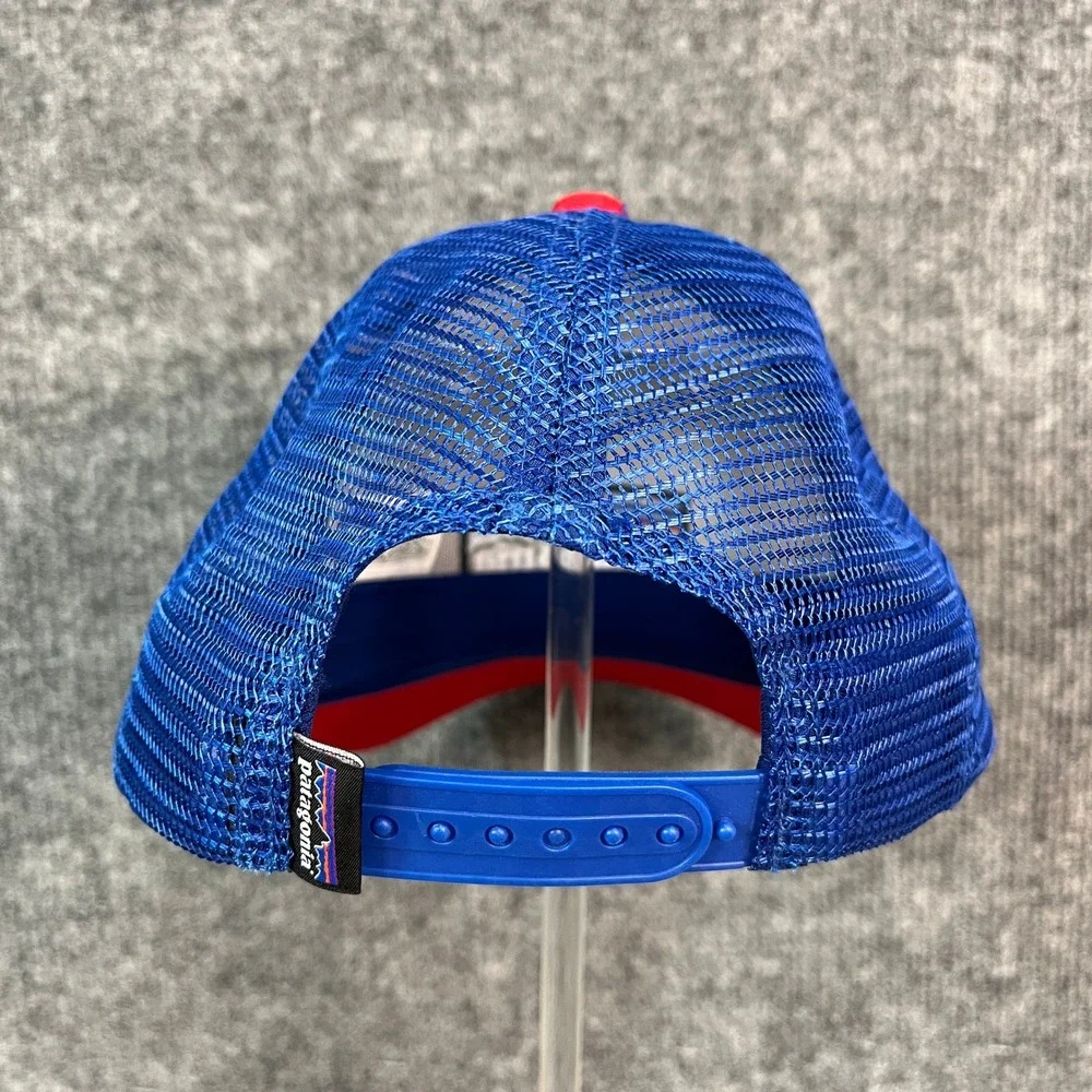 Patagonia P-6 Logo Trucker Hat Red White Blue Mesh Snapback Cap One Size